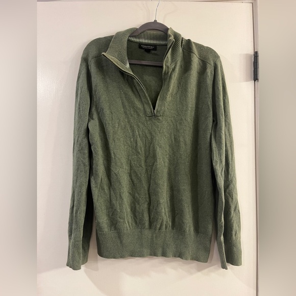 Banana Republic Other - Banana Republic Men's Green Zip-Up Sweater cotton cashmere